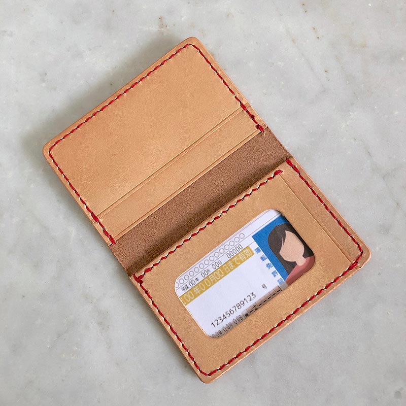 シンプル免許証入れ ： レザークラフト作品ギャラリー ： 協伸レザーオンラインショップ（タンナー直営レザー素材専門店）