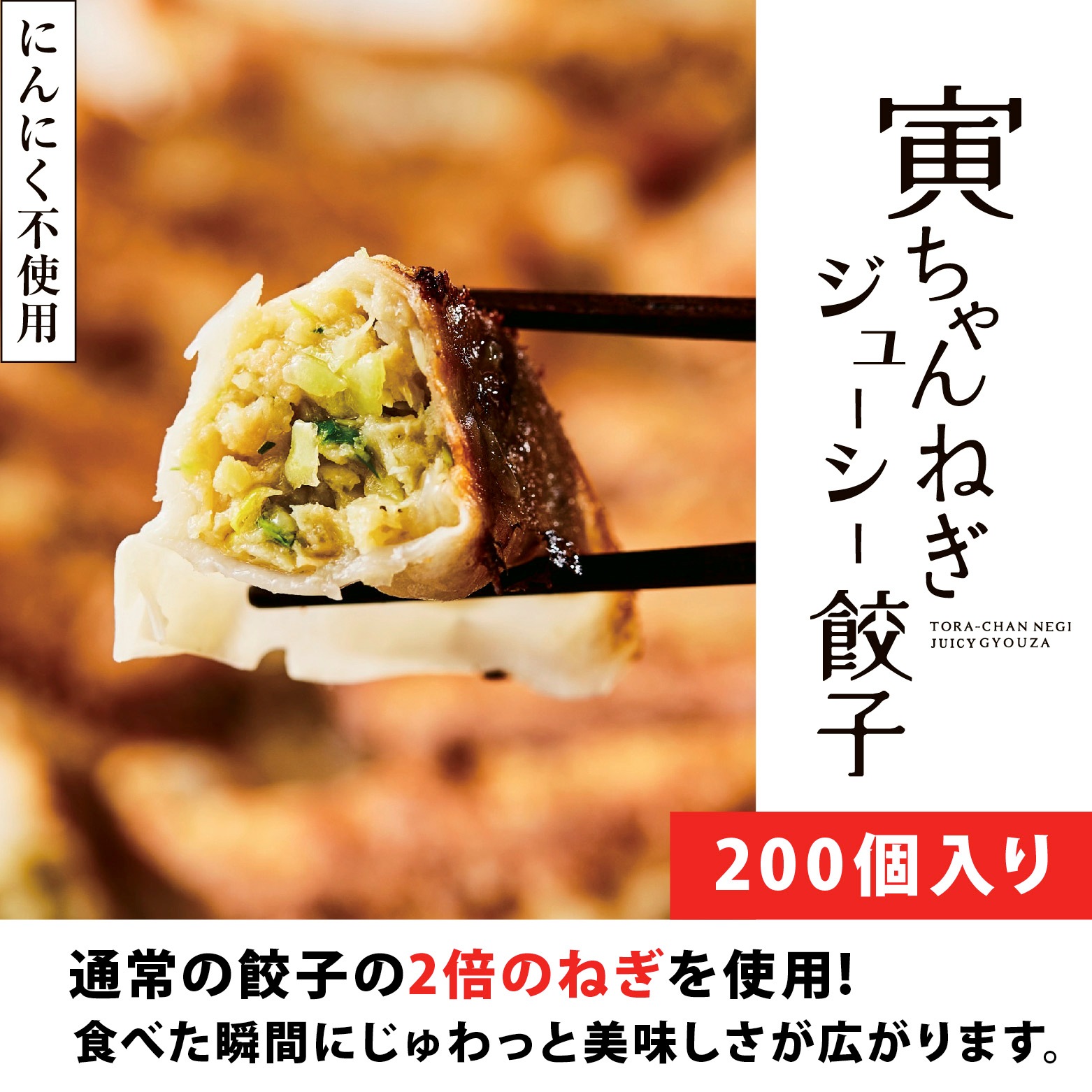 【送料無料】寅ちゃんねぎジューシー餃子(200個入り)