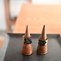 Fog��open wide ring / puddle / black��