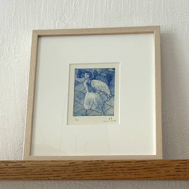 森田朋 銅版画「街に住む鳥」（額入り）｜巣まいと暮らしの店 トリノス