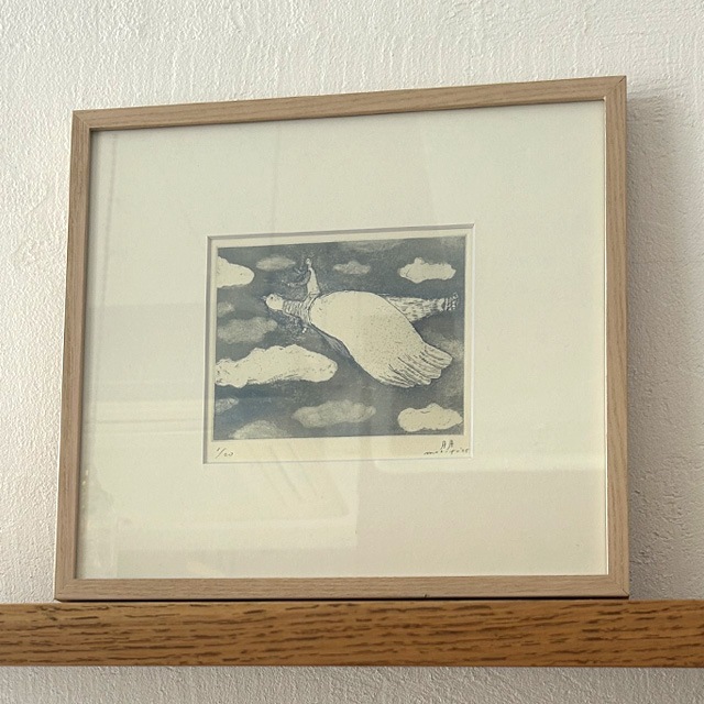 森田朋 銅版画「wataridori」（額入り）｜巣まいと暮らしの店 トリノス