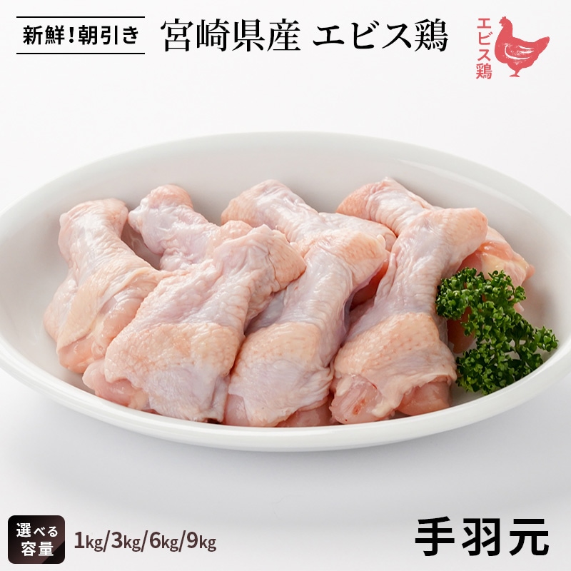 宮崎県産エビス鶏 手羽元