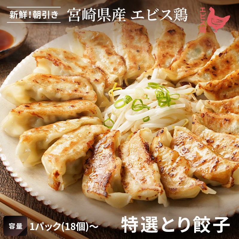 特選とり餃子 1〜5パック (1パック18個入)