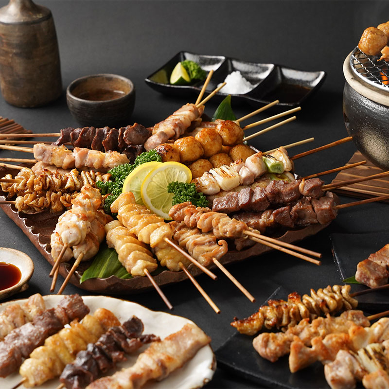エビスの焼き鳥串セット 10種50本セット（秘伝の焼き鳥のたれ付き）の画像