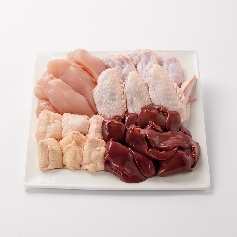 ラッキーバッグ 8kg（もも・むね・ささみ・手羽先・手羽元・ハート無し肝・ぼんじり・肩小肉 各1kg）の画像