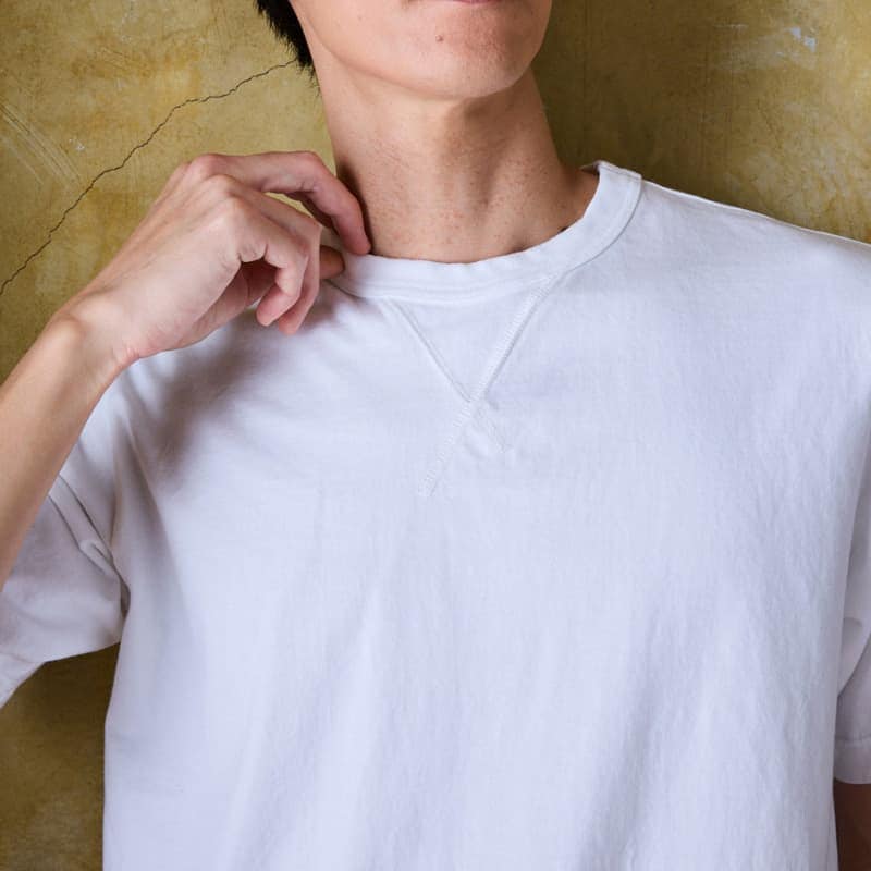 シルク独特の肌触りを実現【ガゼット付きヴィンテージT】ボールドフィット