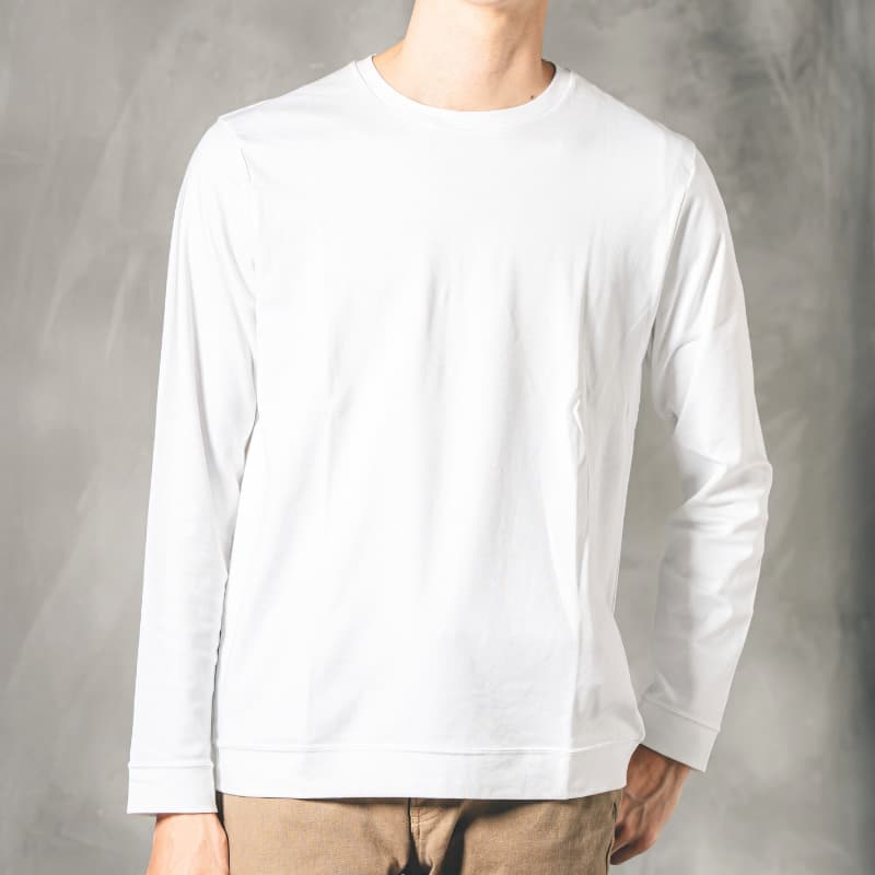 究極のコットン使用【大人のドレスTシャツ/長袖】スマートフィット