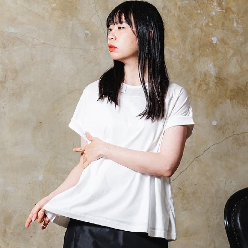 接触冷感&UVカット機能あり【ダブルフロント切り替えTシャツ】