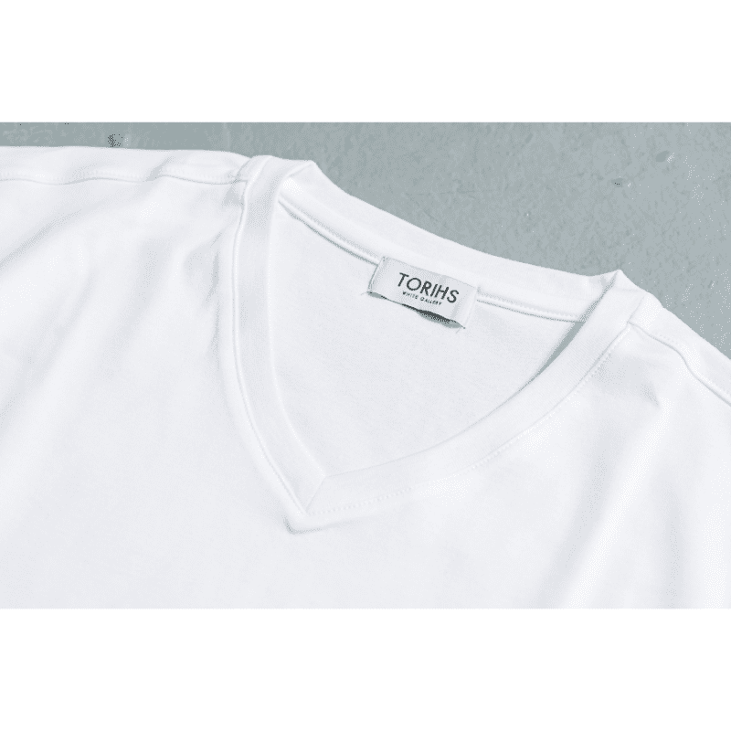 究極のコットン使用【大人のドレスTシャツ/Vネック】スマートフィット