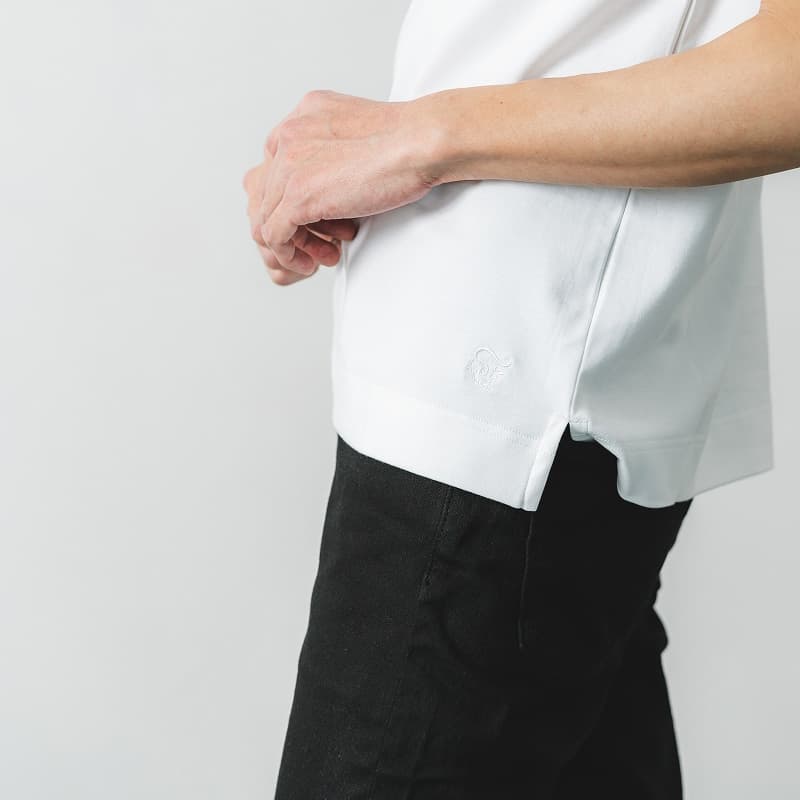 究極のコットン使用【大人のドレスTシャツ/ヘンリーネック】スマートフィット