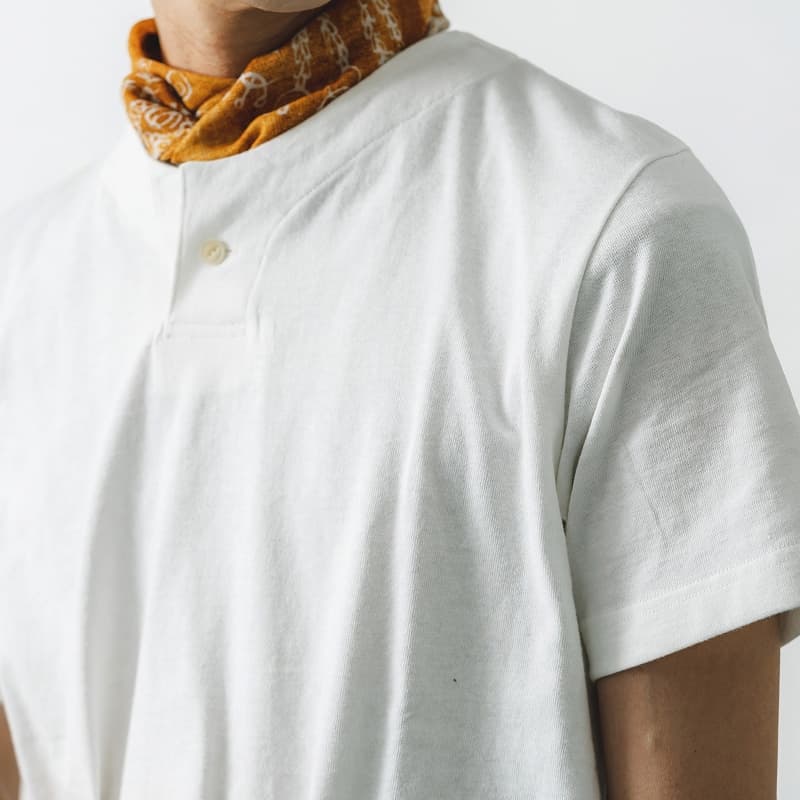 至高の着心地【吊り編みヘンリーネックTシャツ】ボールドフィット