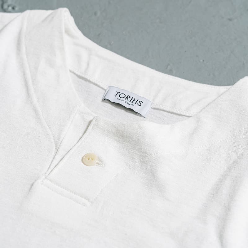 至高の着心地【吊り編みヘンリーネックTシャツ】ボールドフィット