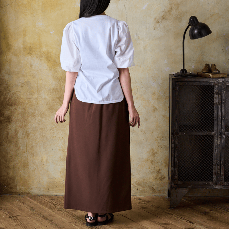 二の腕とヒップ周りをカバー【パフスリーブTシャツ】