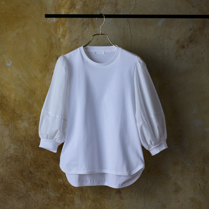 二の腕とヒップ周りをカバー【パフスリーブTシャツ】