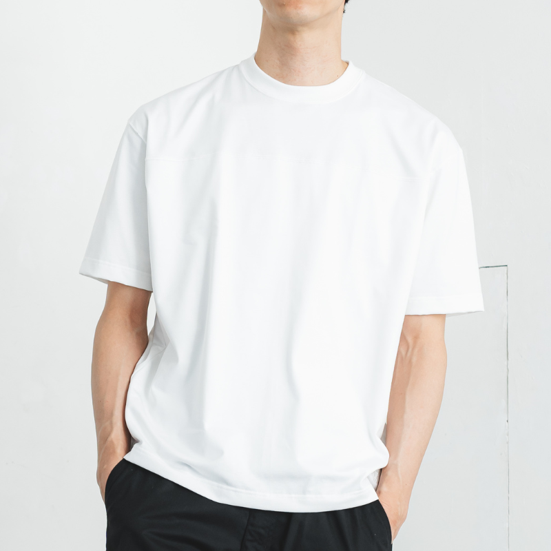 透けにくい白T【フットボールTシャツ】ボールドフィット