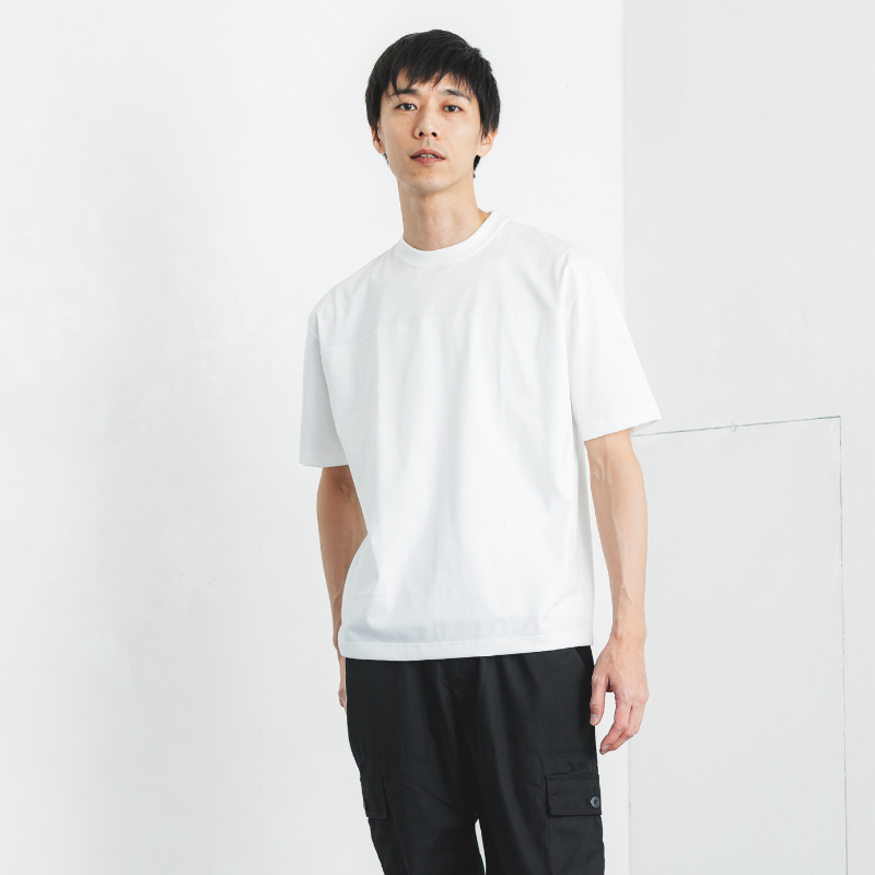 透けにくい白T【フットボールTシャツ】ボールドフィット