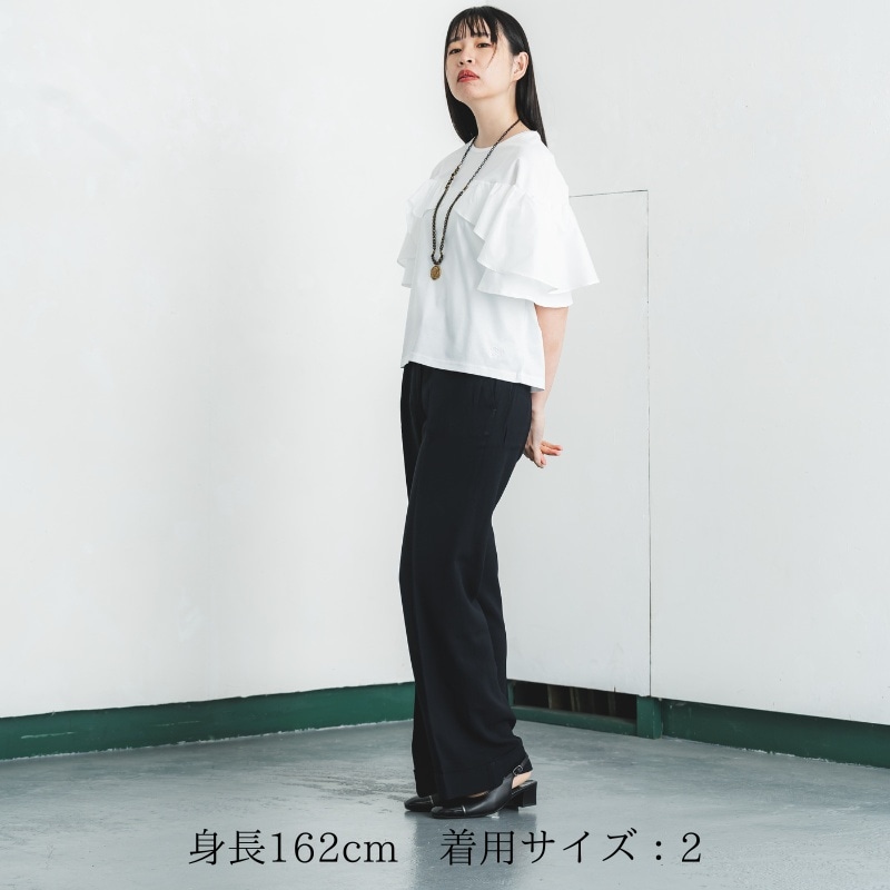 まるで天使の羽根のよう【フリルスリーブTシャツ】