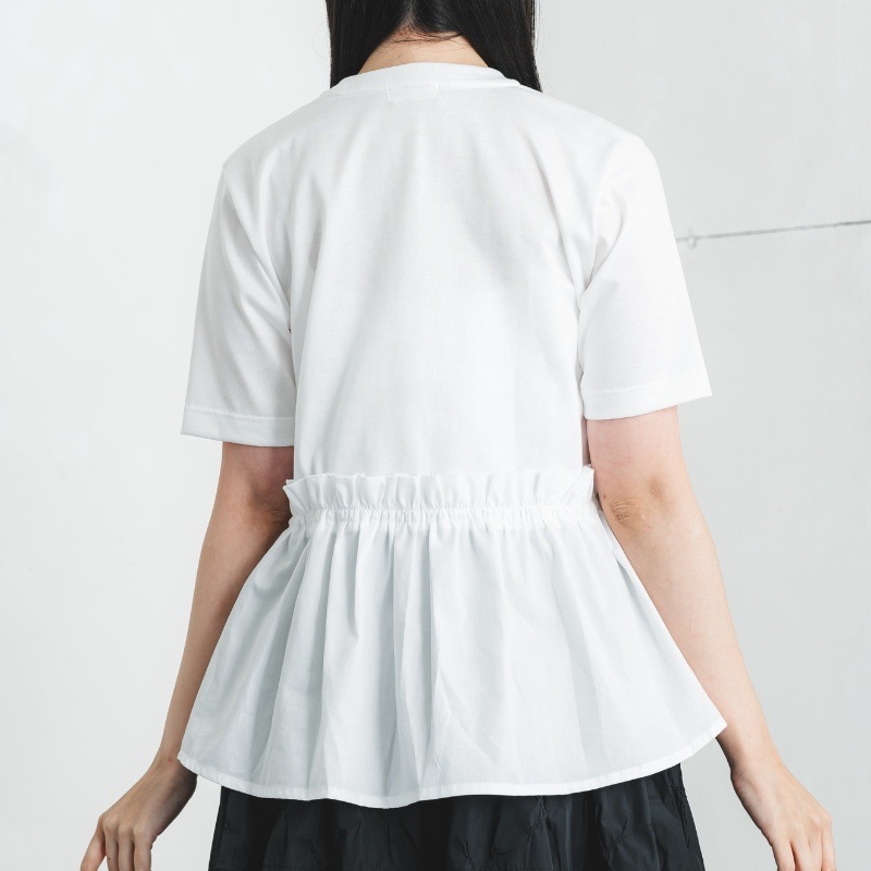 お腹、腰周りを上品にカバー【へプラムスコートTシャツ】