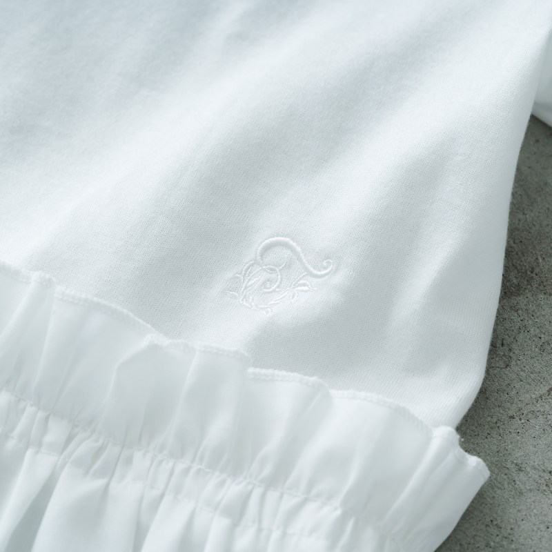 お腹、腰周りを上品にカバー【へプラムスコートTシャツ】