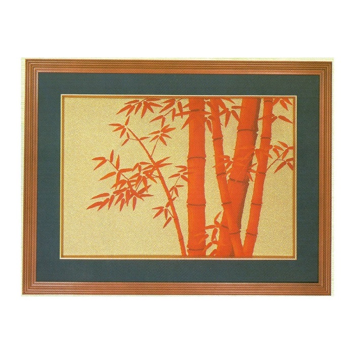 文化刺繍① Amazon | 東京文化刺繍キット No288 朱竹（6号）(Bunka Embroidery