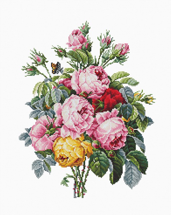 クロスステッチ キット【Luca-S】Roses BA2372 バラの花束 Luca-S クロスステッチ刺繍キット BA2372 