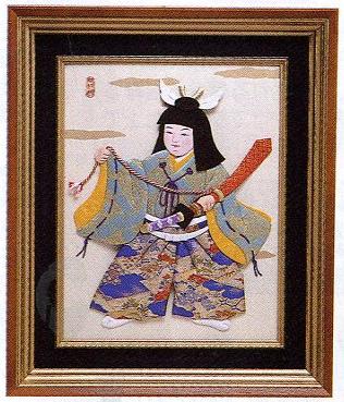 押し絵　押絵 押絵飾り・花歳時記（つばめと藤）｜株式会社さくらほりきり