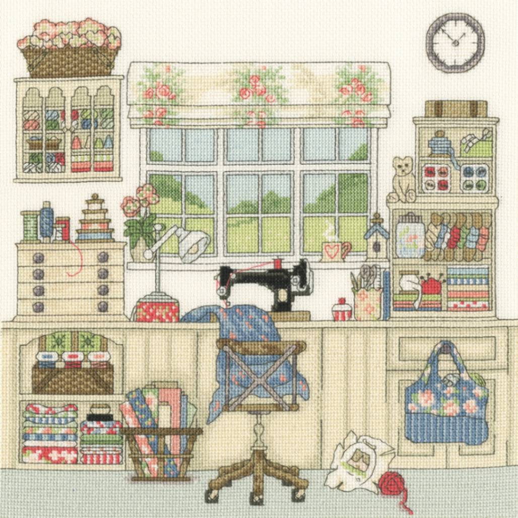 Bothy Threads クロスステッチ刺繍キット "My Sewing Room" XSS18 A Country Estate ボシース