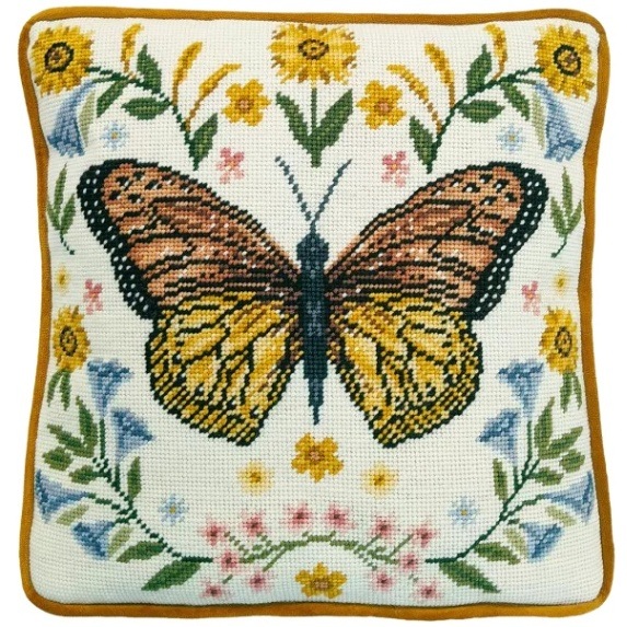Bothy Threads タペストリー刺繍キット "Botanical Butterfly Tapestry" TAP13 (クッション約