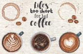 LETISTITCH ���������ƥå��ɽ����å� L8097 "Life��s too short for a bad coffee" �ڳ�������/Ǽ��45��90�����١�
