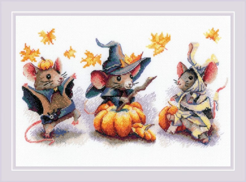 RIOLIS���������ƥå��ɽ����å� No.2241 "Spooky Mouse Trio" (�ͥ��ߤΥϥ�������) �ڳ�������/Ǽ��30��60�����١�