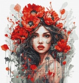 Luca-S ���������ƥå��ɽ����å� BU5063 "The Girl With Poppies" (�����ȥݥԡ�) �ڳ�������/Ǽ��40��80�����١�