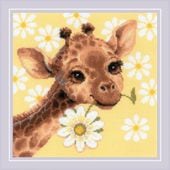 RIOLIS���������ƥå��ɽ����å� No.2318 "Panel/Cushion Little Giraffe" (����� �ѥͥ� / ���å����30cm��) �ڳ�������/Ǽ��30��60�����١�
