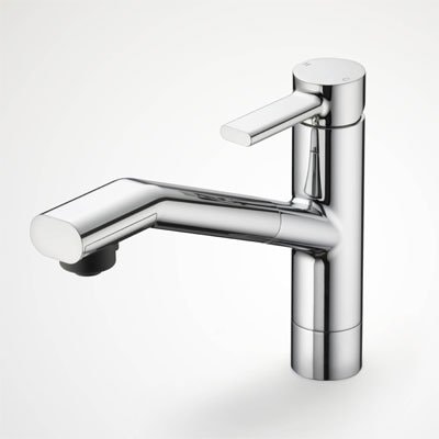 キッチン水栓　一般地用　 KVK製（KVK）KM908　流し台用シングルレバー式シャワー付混合栓