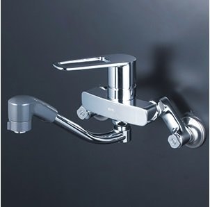 キッチン水栓　一般地用　 KVK製（KVK）MSK110KRFUT　シングルレバー式シャワー付混合栓