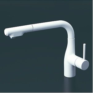 キッチン水栓　寒冷地用　 KVK製（KVK）KM6101ZECM4　シングルシャワー付混合栓  吐水口回転規制160°