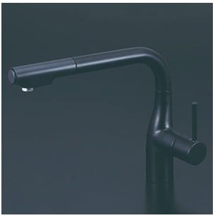 キッチン水栓　寒冷地用　 KVK製（KVK）KM6101ZVECM5　シングルシャワー付混合栓  吐水口回転規制110°・80°