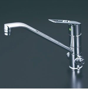 キッチン水栓　寒冷地用　 KVK製（KVK）KM5151ZTEC　シングル混合栓（止水栓付）262㎜パイプ付