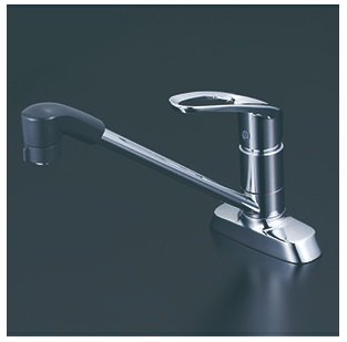 キッチン水栓　寒冷地用　 KVK製（KVK）KM5081ZTF　シングルシャワー付混合栓  260㎜パイプ付