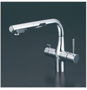 浄水器　一般地用　 KVK製（KVK）KM6131DECHS　ビルトイン浄水器用シングルシャワー付混合栓（センサー）