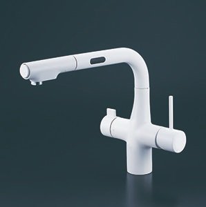 浄水器　一般地用　 KVK製（KVK）KM6131DSCECM4　ビルトイン浄水器用シングルシャワー付混合栓（センサー）浄水カートリッジセット付