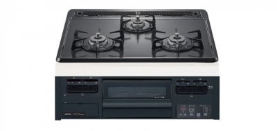 ガスコンロ  ノーリツ製（NORITZ）N3GT2RWTQ1　Metal Top（メタルトップ）　3口コンロ　