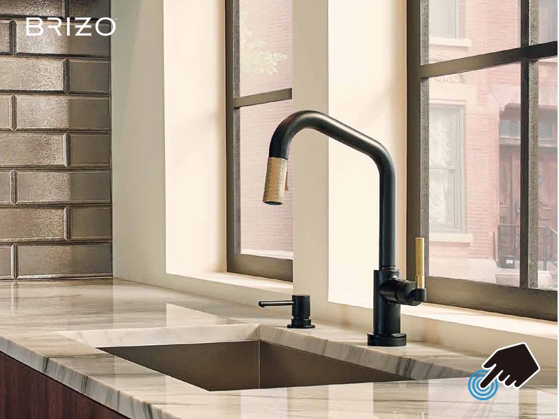 キッチン水栓 デルタ社製(BRIZO) 64063LF-PN ブリゾ タッチ式 シャワー