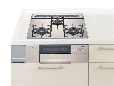 ガスコンロ  ハーマン製（Panasonic）JUGSDS10WH　ガラストップ　ホーローゴトク　幅60cm