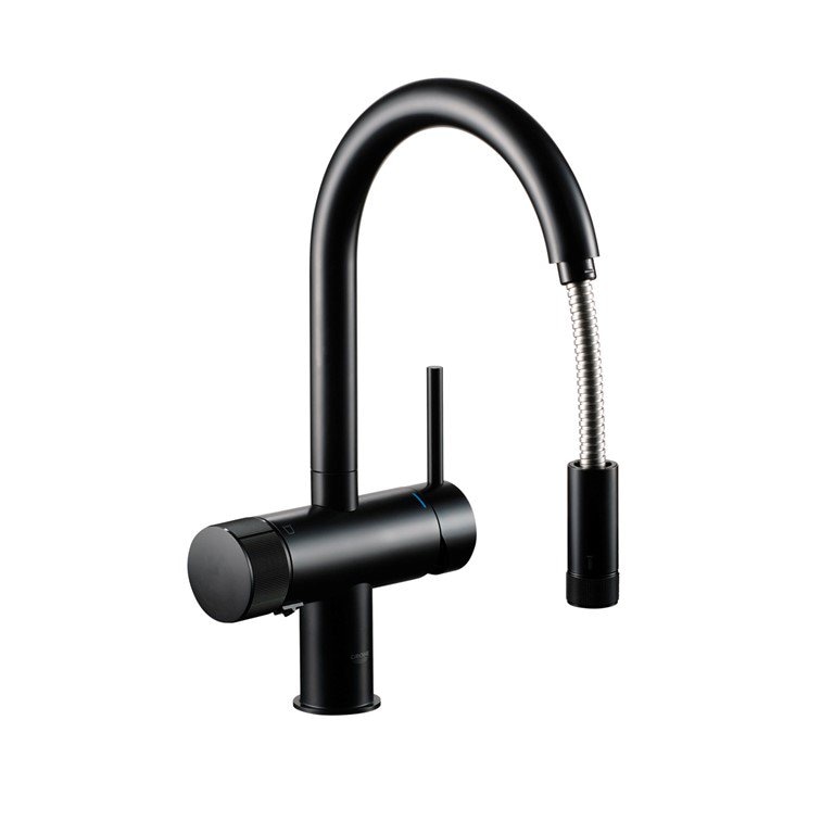 ミンタ　グローエ　浄水器一体型シングルレバーキッチン混合水栓　JPK61802 楽天市場】【工事費込セット（商品＋取付工事）】 [JPK61802