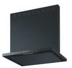 レンジフード　富士工業製（TOCLAS）ASR3A7527(R/L)KY　間口75cm　高さ70cm　薄型フードASR　ブラック　上幕板付き