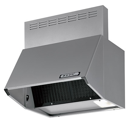 レンジフード　富士工業製（富士工業）BDR-3HL-601BK　ブラック　間口60cm　高さ60cm　壁面取付けタイプ　上幕板付き