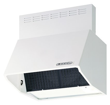 レンジフード　富士工業製（富士工業）BDRL-4HL-601BK　ブラック　間口60cm　壁面取付けタイプ　上幕板付き