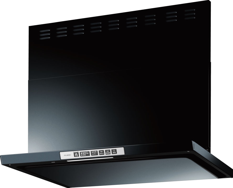 レンジフード  富士工業製（Rinnai）LGR-3R-AP752BK　間口75cm　ブラック　LGRシリーズ　クリーンフード　上幕板付き