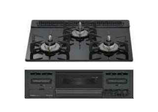 ガスコンロ　リンナイ製（TOCLAS）5R3AM5T1RB　シアーブラック　ガラストップ　3口コンロ　間口60cm　