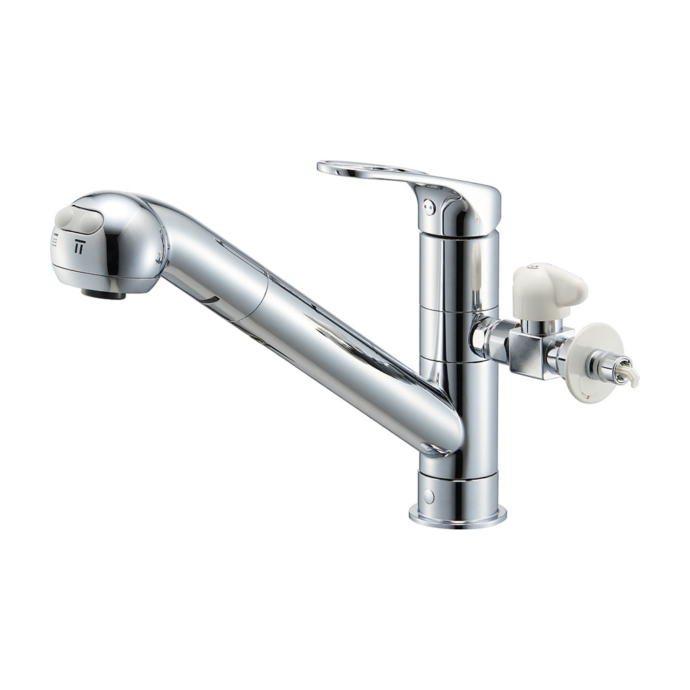 キッチン水栓　寒冷地用　 三栄水栓製（SANEI）K87000ETJK-V2S　シングルワンホールスプレー分岐混合栓
